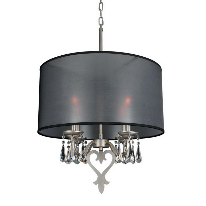 Lustree tambour ombré 4 lumières avec accents de cristal Sylacauga