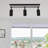 Plug In Track Lighting, LED Rotatable Heads 5 Ways Track Lighting, Track Lighting Fixtures Ceiling, Modern Black Track Light For Kitchen, Living Room. (Built-In LED Bulbs Included)-2101812780