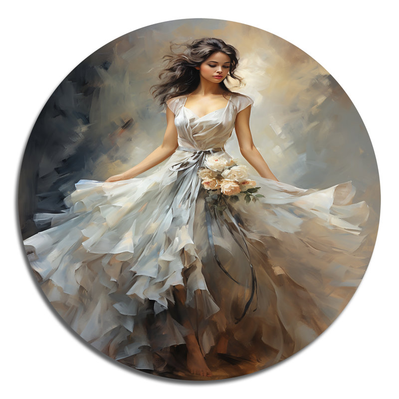 Dance Ethereal Grace III - mode ronde, art en métal, H 16 po x l 16 po x P 1 po