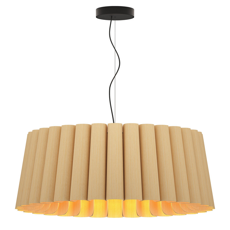Luminaire suspendu unique à 1 lumière Renata, Frêne