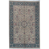 Hand-Knotted High-Quality Ivory Area Rug