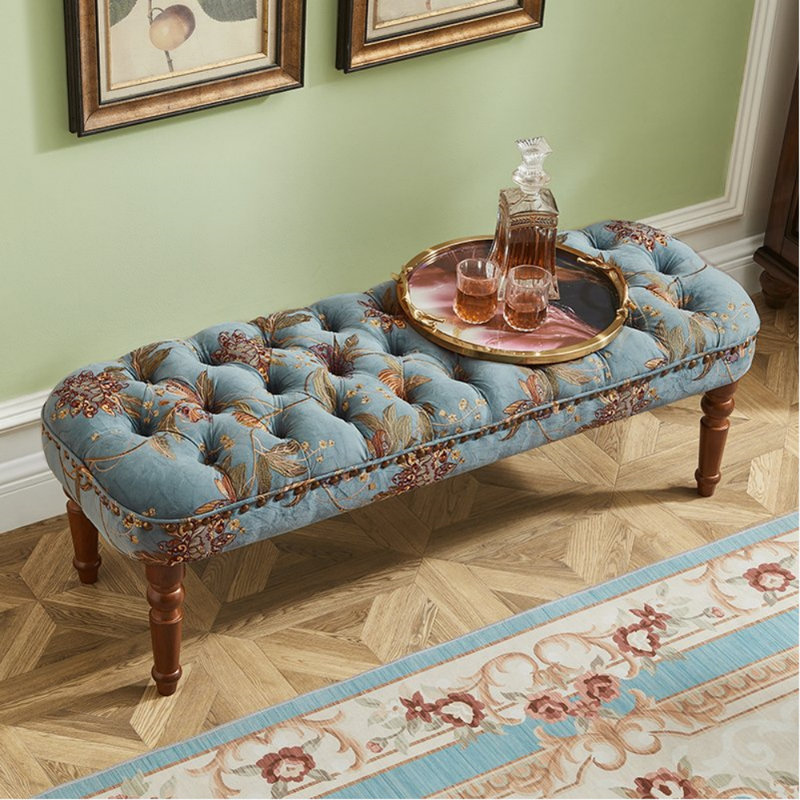 American Solid Wood Blue Bench