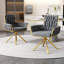 Helmville Tufted Velvet Metal Armchair (1Pcs)-1295454516
