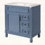 Meuble-lavabo avec lavabo en céramique, 2 tiroirs et tablette réglable-117983470