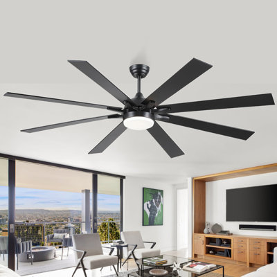 66/72 Inch Ceiling Fans 8-blade With Lights And Remote Control