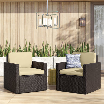 Chaise de patio avec coussin Okamoto