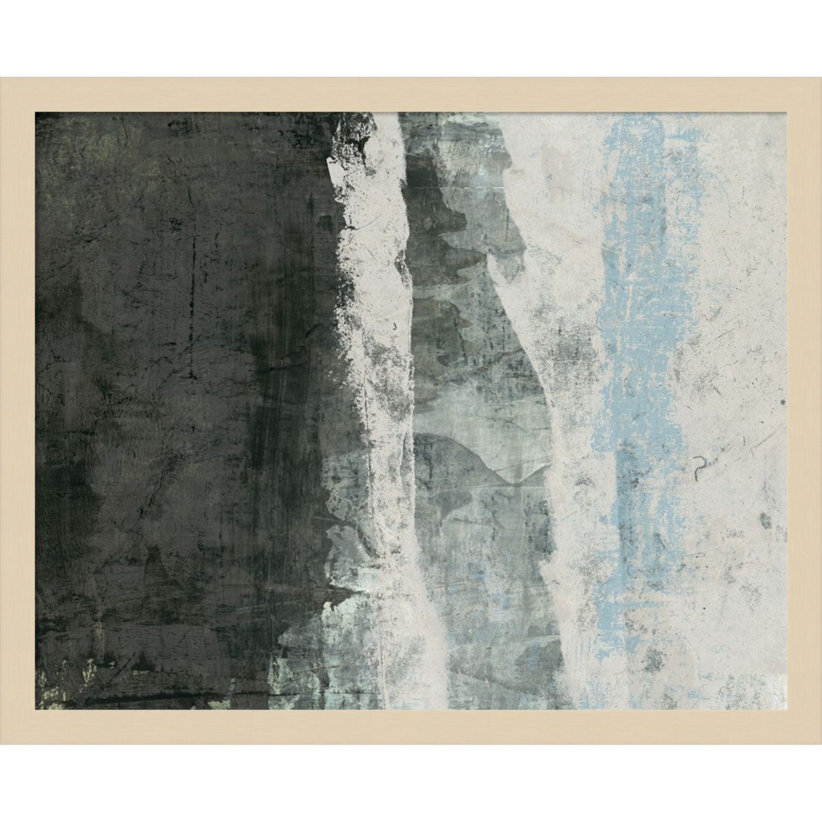 Fresno "Black and Grey and Blue II" Print, Brown, 17" H x 21" W