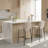 25.8" H Modern Minimalist Fabric Upholstered Counter Stools,   Kitchen Island Chairs with Backrest, Sturdy Metal Frame & Footrest-1059648291