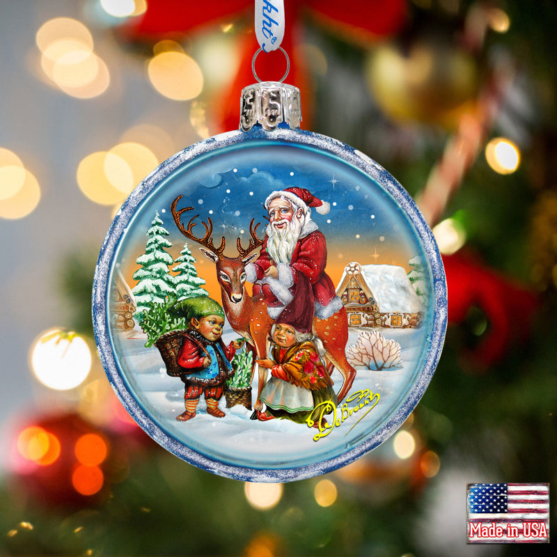 3.5'' Glass Holiday Shaped Ornament