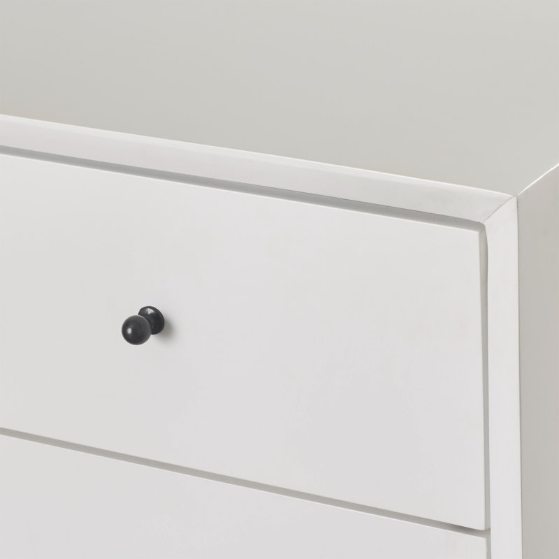 Commode 7 tiroirs avec miroir Williams, Blanc