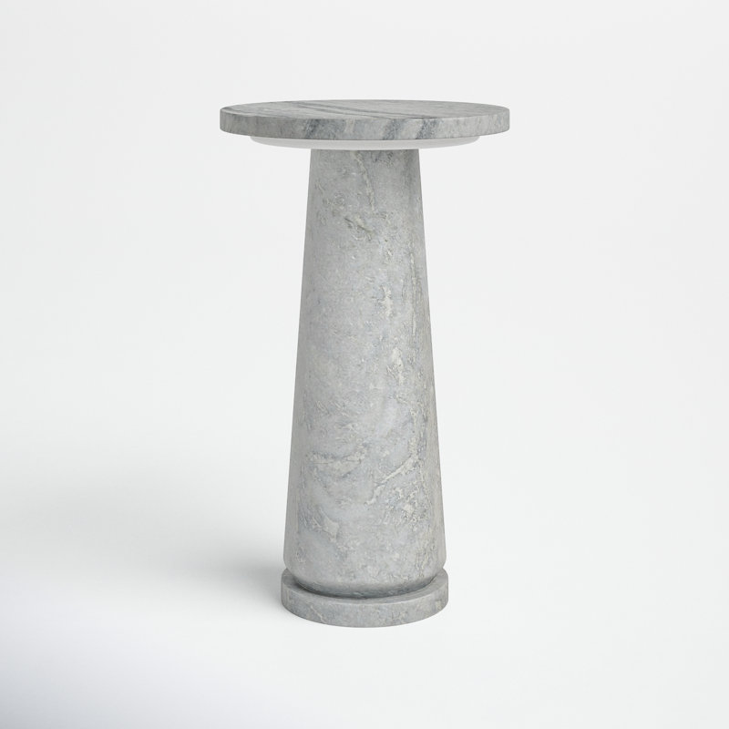 Daktari Marble Top End Table, Light Gray