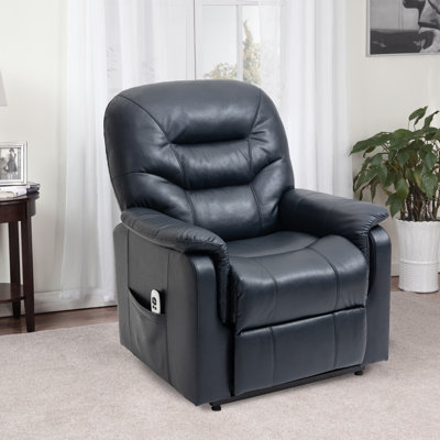 Faux Leather Lift Assist Power Recliner