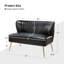 Causeuse moderne en similicuir sans accoudoirs Leona-1624575733