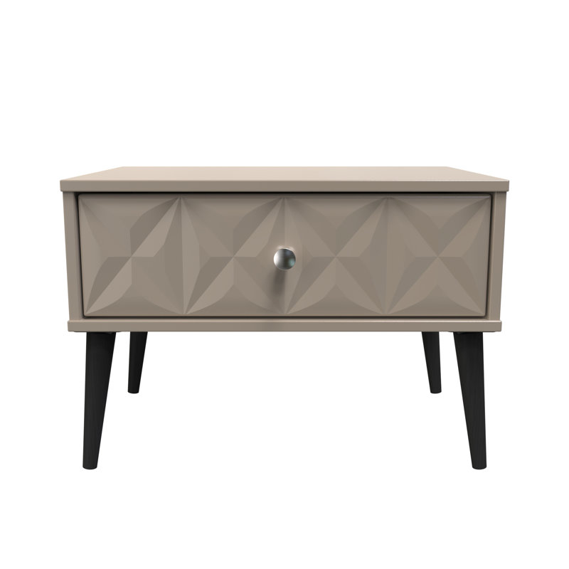 Carnlea 1 Drawer Midi Chest (Ready Assembled), Mushroom Matt