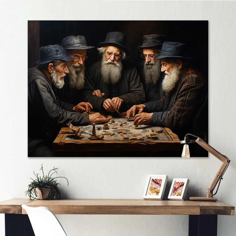 Judaïsme dévotion II - impression, H 16 po x l 32 po x P 1 po, Toile tendue