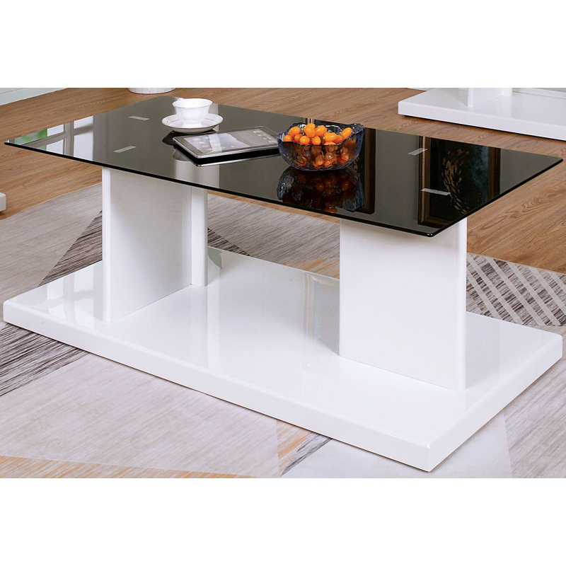 Table basse avec rangement Donjae A Advik, Blanc