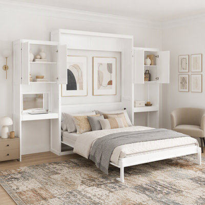 Murphy Bed with Desk, Vanity, and Cabinets