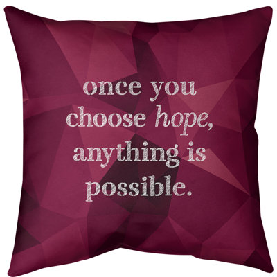 Gemstone Choose Hope Floor Pillow