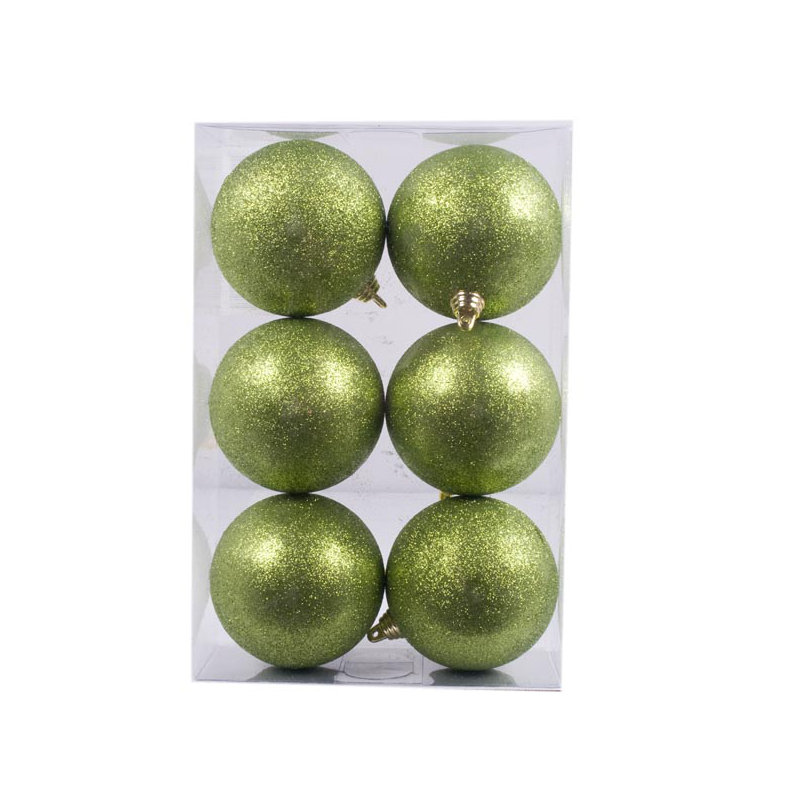 8cm Bauble, Lime Green