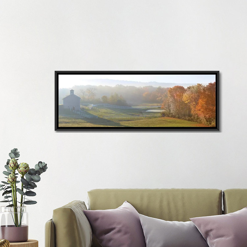 «Farm & Country VII», impression sur toile tendue, H 12 po x l 36 po x P 1,5 po, Toile avec cadre noir