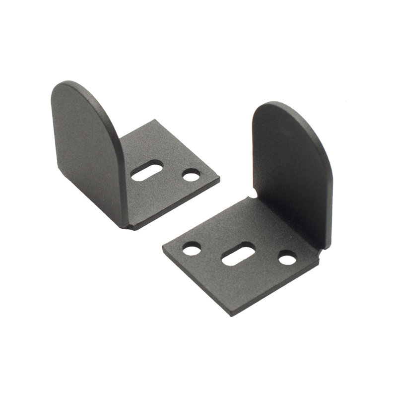 Glissières de plancher réglables pour portes en bois, Noir