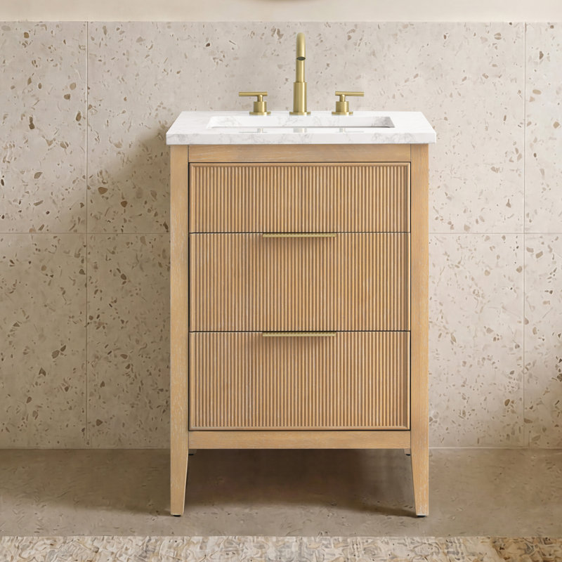 Emma 24" W Single Vanity, Classic Oak