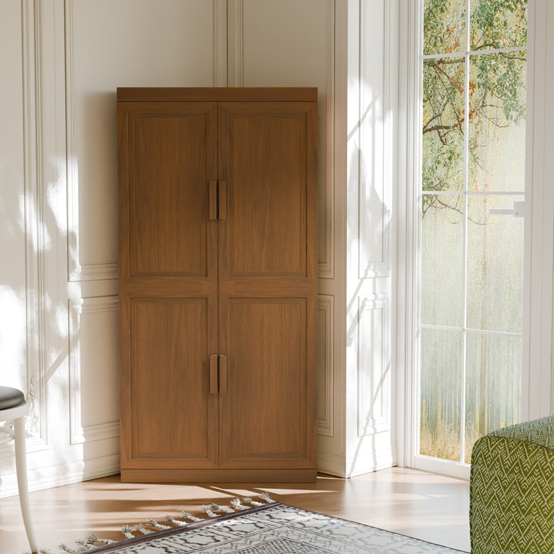 Armoire de rangement décorative H 62 po x l 31 po avec tablettes réglables, buffets d'angle et armoire de rangement pour salon