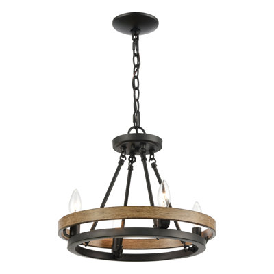 Danet 16'' Wide 4-Light Chandelier - Matte Black
