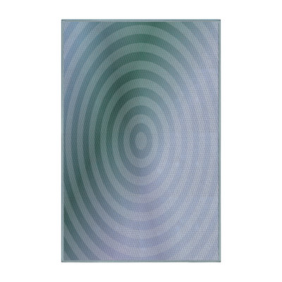 Tapis bleu/gris ciel à motifs