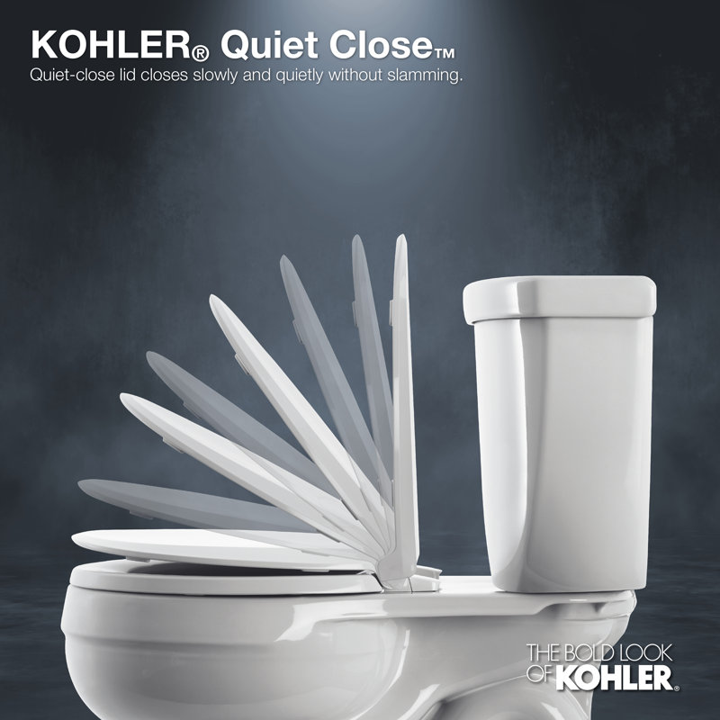 Siège de toilette allongé Saile, Blanc, Loquet non prêt