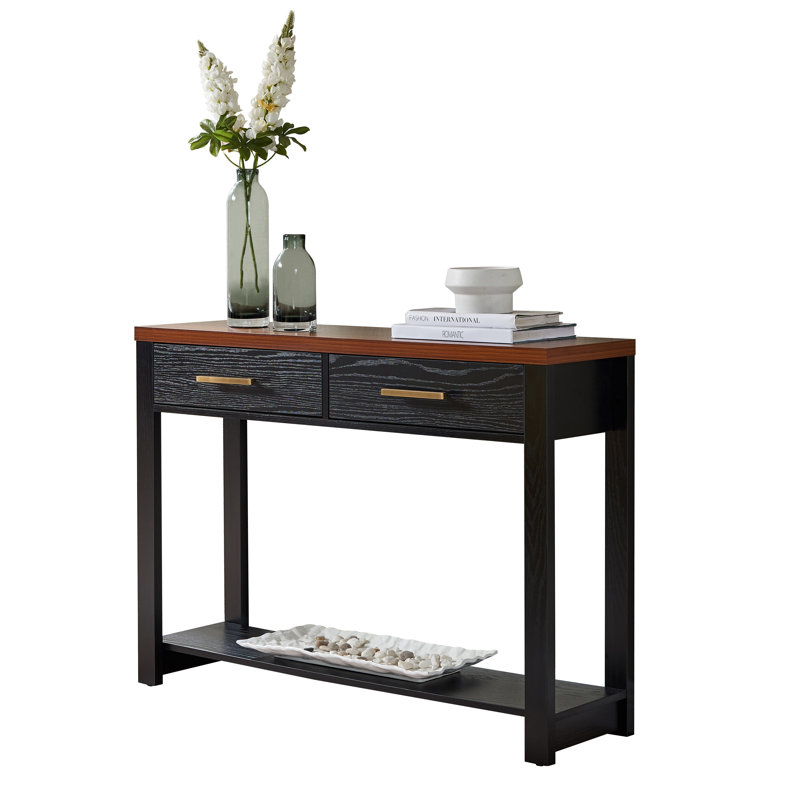 Metellus 42" Console Table, Black, Walnut
