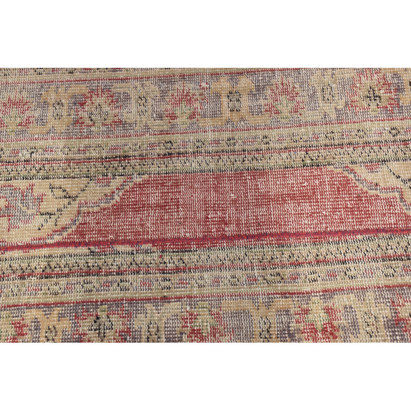 Tapis Oushak rétro vintage turc Anatolian - idéal pour les escaliers et les couloirs de style antique