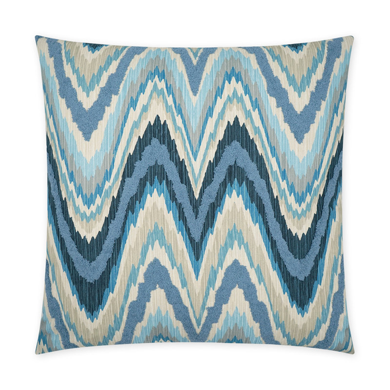 Coussin Artisanship, Bleu, Carré 20 po