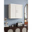 Armoire murale blanche à 2 portes, étagères et espace modulable pour cuisine, buanderie, bureau - 61 cm L x 30 cm P x 91 cm H, charnières Easy Click en caoutchouc à fermeture douce, en bois, portes, étagères, rangement, bureau, salon