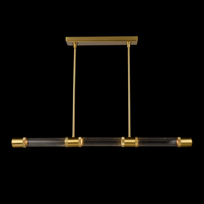 Luminaire suspendu pour îlot de cuisine 1 lumière DEL en laiton vieilli Farella