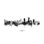«Lubbock Texas Skyline Name Black and White» par Michael Tompsett, impression sur toile tendue