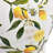 White Ceramic Vase with Yellow Lemon Motif