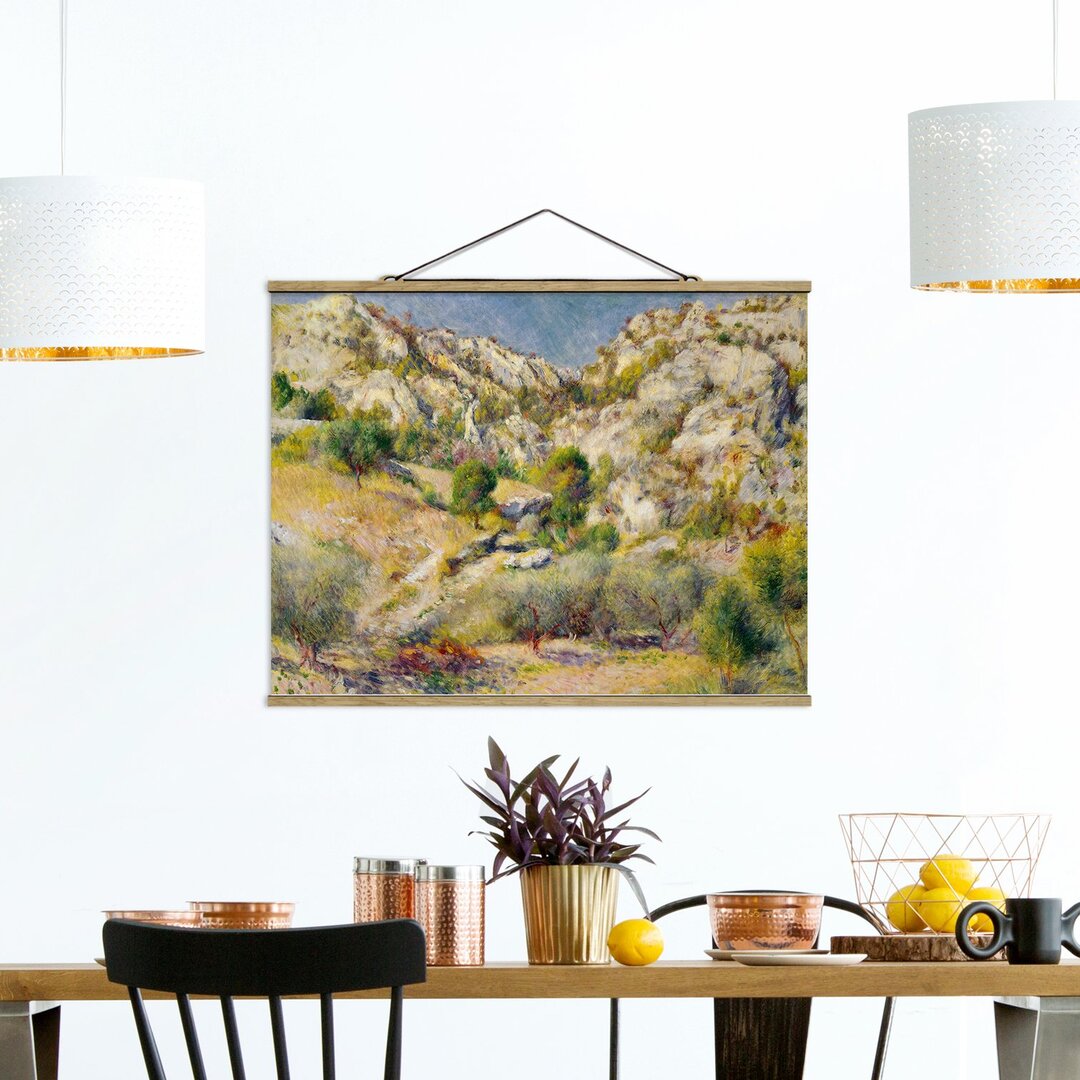 Stoffbild Felsen bei Estaque von Auguste Renoir