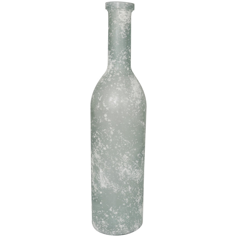 Northridge Recycled Glass Handmade Tall Ombre Floor Decorative Vase, Clear, 29.9" H x 	7.1" W x 7.15" D
