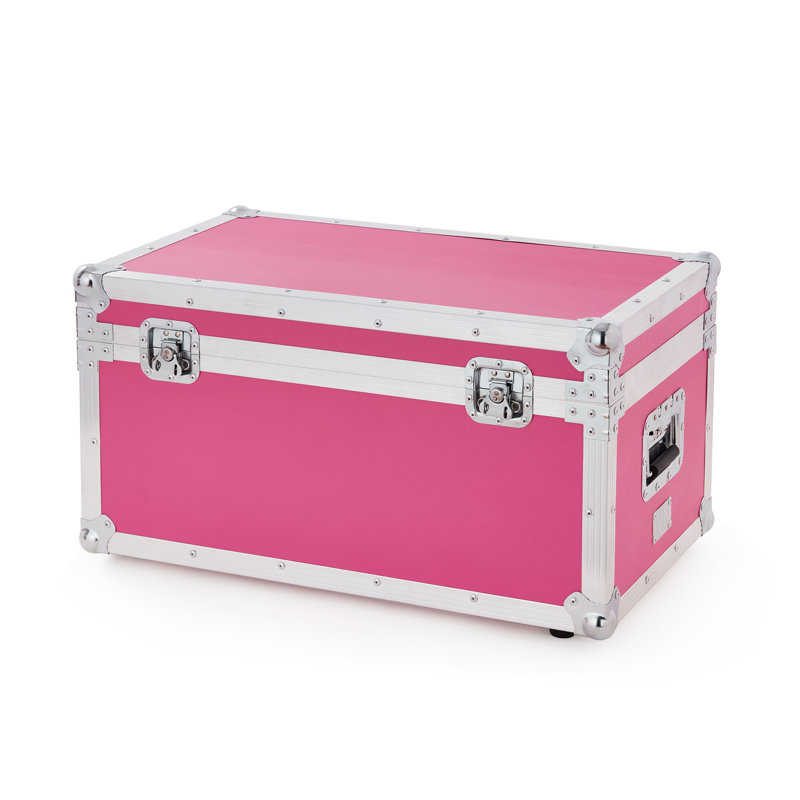 Coffre à chaussures avec roulettes VIN, Rose