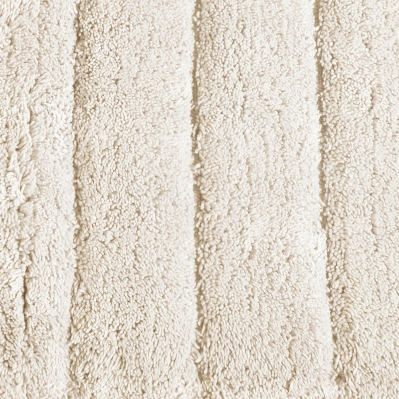 Mullane Ribbed Bathroom Mats Two Piece Set, Cream