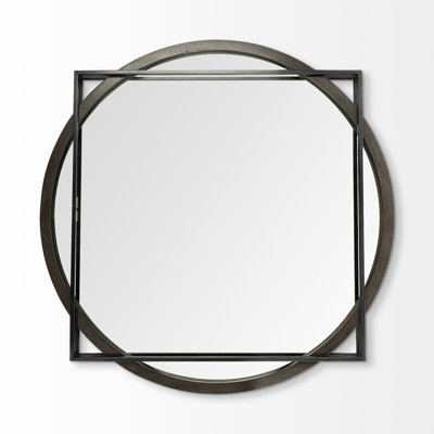 Farringdon Solid Wood Circle Mirror