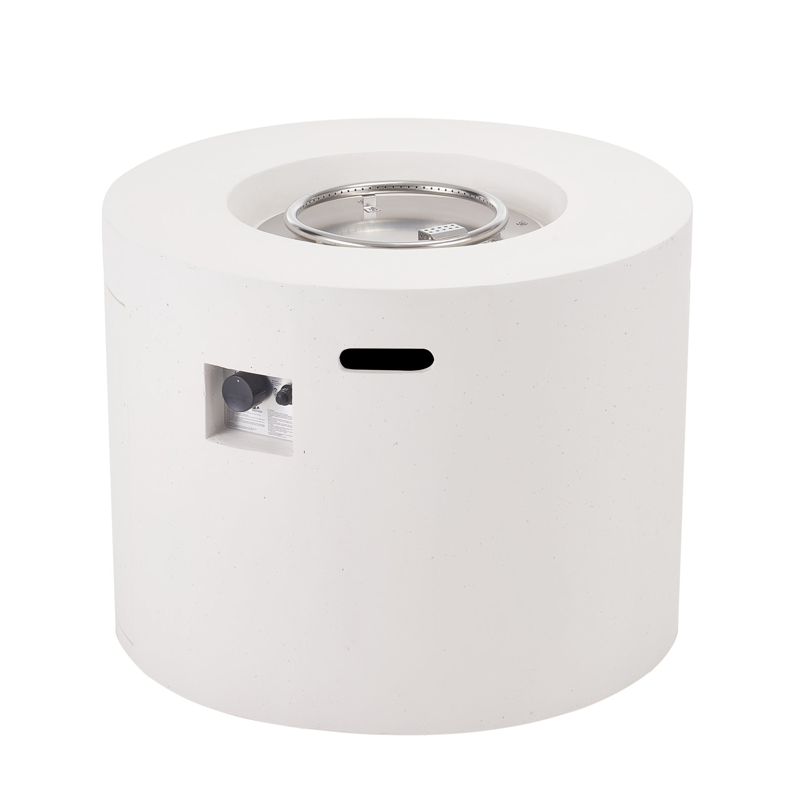 Caelan Round Fire Pit Table, White