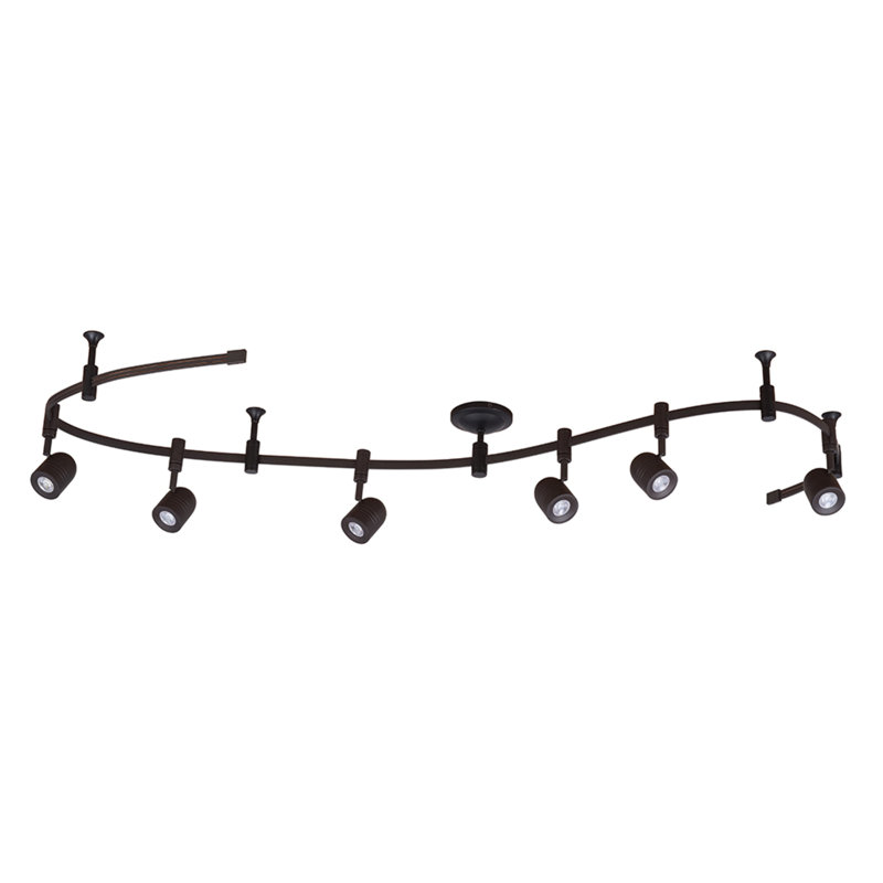 Flex Track 6-Light LED Track, Bronze, Bronze