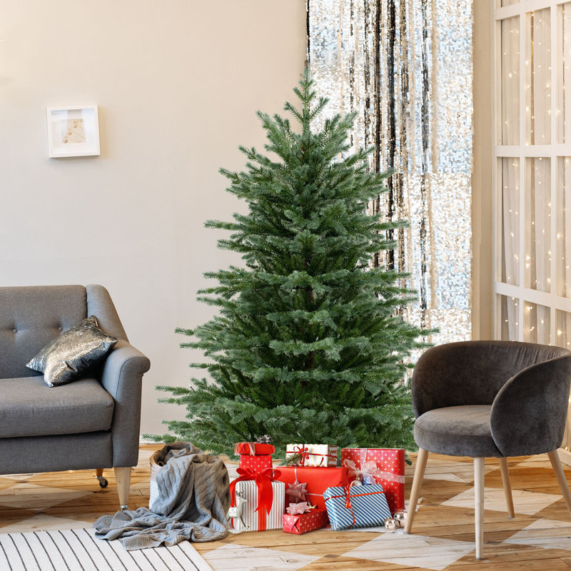Arbre de Noël artificiel 5 pi avec 1426 luxueuses pointes en PVC et PE et 200 lumières DEL
