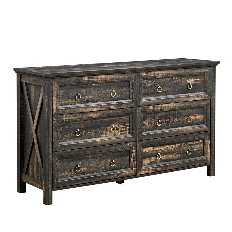 6 Drawer Storage Chest, Dark Oak