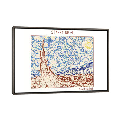 Nuit étoilée - Vincent Van Gogh - reproduction d'art murale - toile encadrée