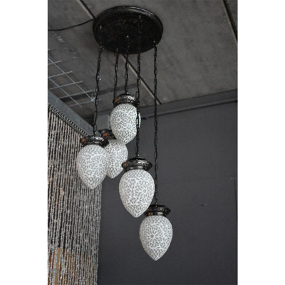 Chaska 5 - Light Bronze Cluster Pendant