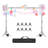 Backdrop Stand, 7 x 10 ft Adjustable Photo Backdrop Stand Kit, Portable Background Backdrop Stand with 3 Crossbars, Heavy Duty Projector Screen Stand, for Wedding, Photo Video Studio & Party