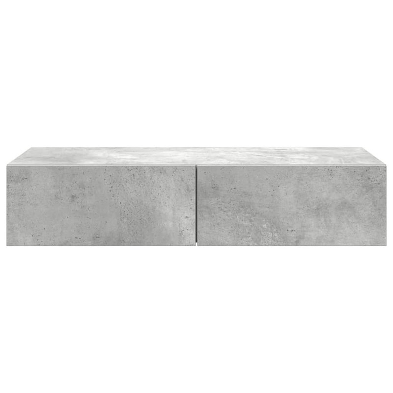 112-9 Wall Mounted Shelf, 17cm H x 80cm W x 33cm D, Concrete grey